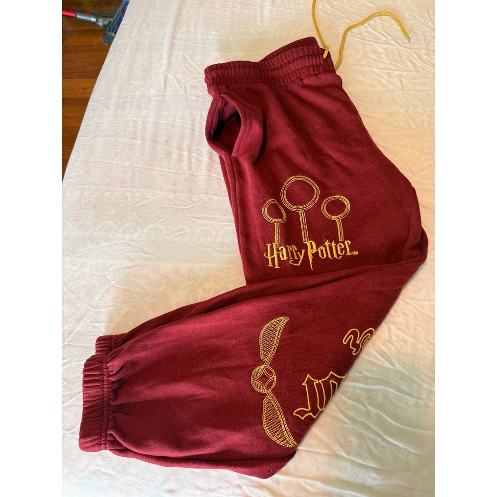 HARRY POTTER graphic lured embroidered sweatpants joggers Large heap
